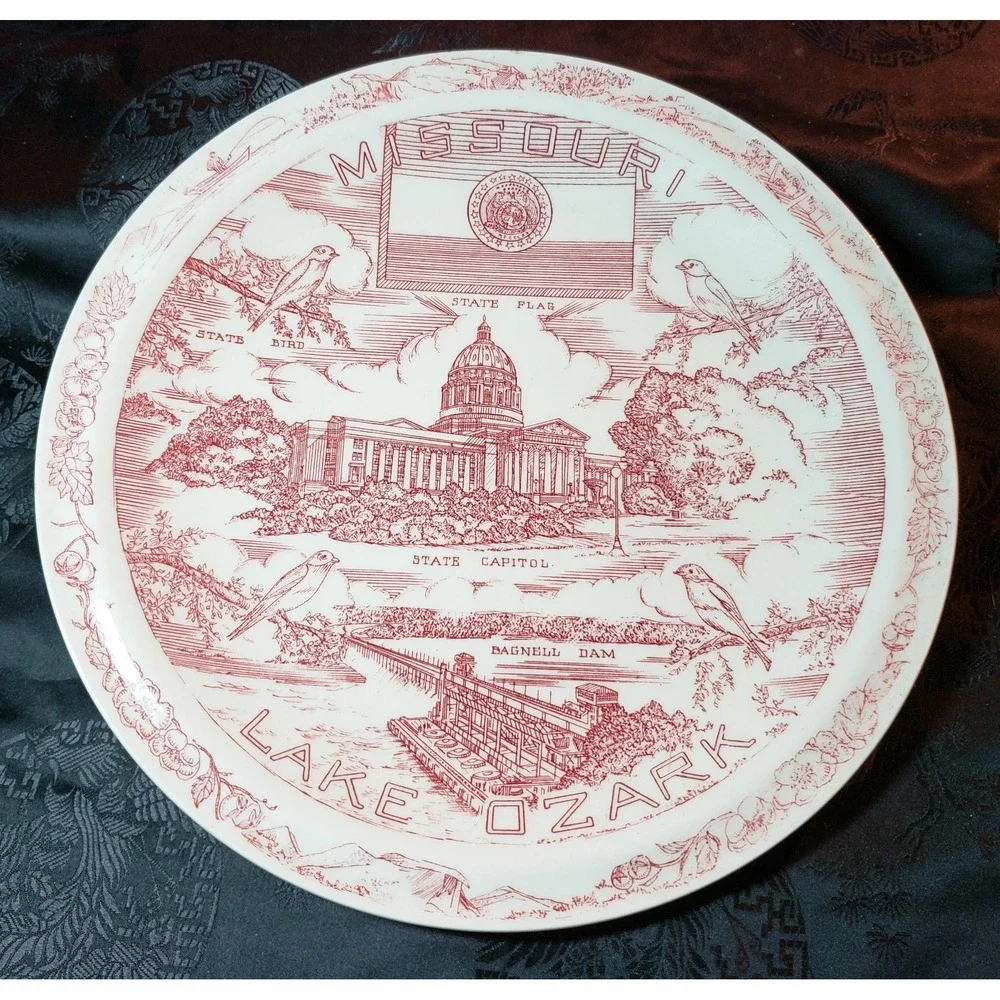 Historic State of Missouri Collector Plate by Vernon Kilns